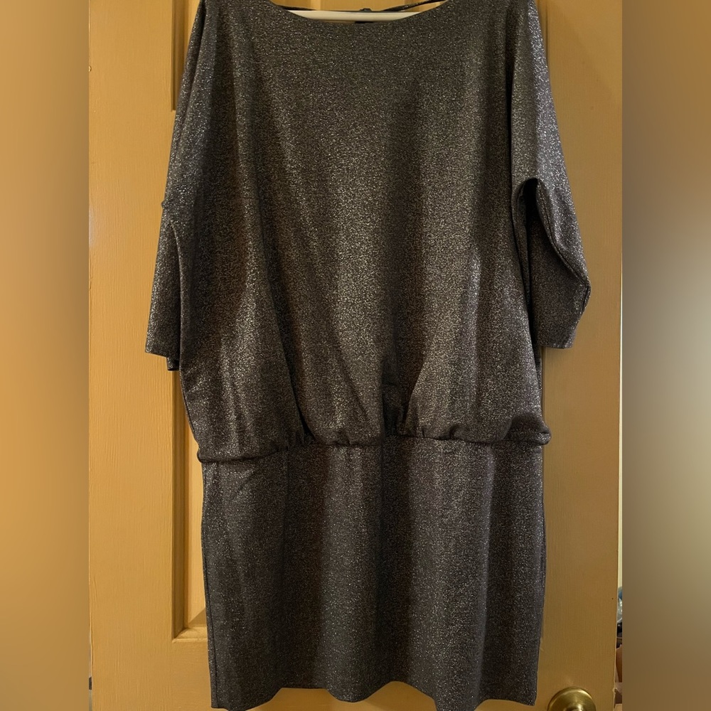 White House Black Market Silver Dress